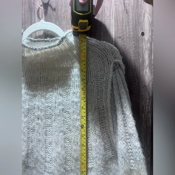 Anthropologie Perri Ombre Mock Neck Tunic Sweater, Gray, Size Small EUC Wool - Picture 5 of 11